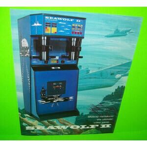 Seawolf II Arcade FLYER Original Unused 1978 Deep Sea Submarine Retro Vintage